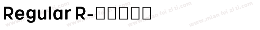 Regular R字体转换